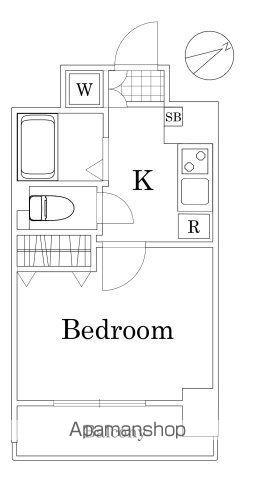 パークウェル湯島(1K/12階)の間取り写真