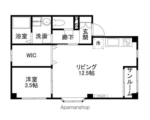 B-WAVE72(1LDK/1階)の間取り写真