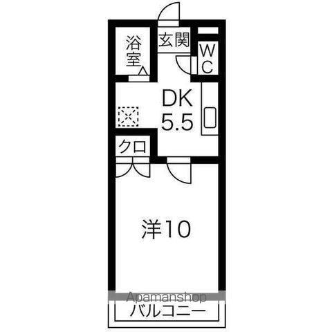 シャルムパレ(1DK/1階)の間取り写真