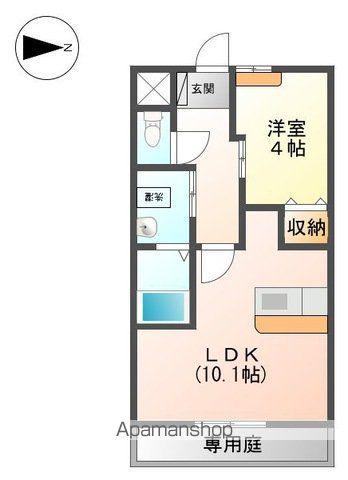 スカイピアJM(1LDK/1階)の間取り写真