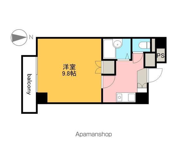 メゾン十日市(1K/9階)の間取り写真