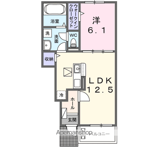 アザレアT Ⅲ(1LDK/1階)の間取り写真