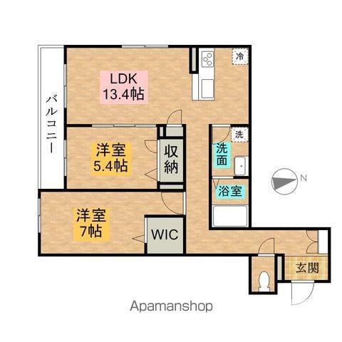 イーリス(2LDK/1階)の間取り写真