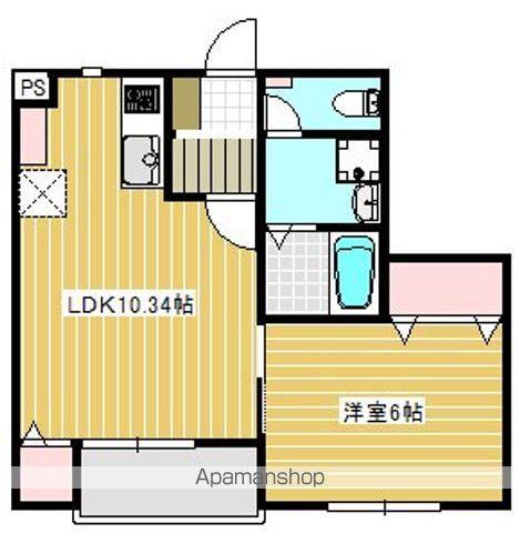 ジョイハウス A棟(1LDK/1階)の間取り写真