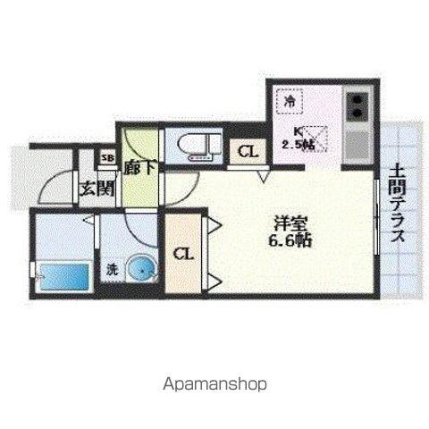 アムール椿(1K/1階)の間取り写真