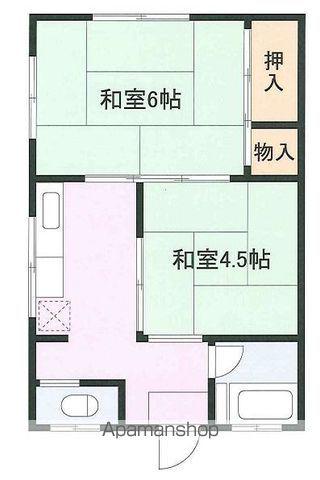 寿荘(2K/2階)の間取り写真