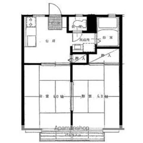 パナハイツアイン(2DK/1階)の間取り写真