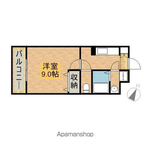 アラカルトⅠ(1K/4階)の間取り写真