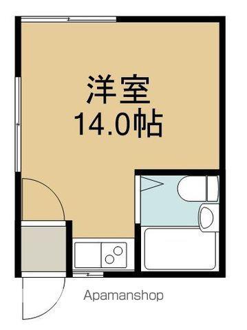 イースト SIDE APTS (ワンルーム/2階)の間取り写真