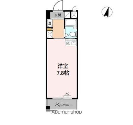 KOMODOKASA MIWA(ワンルーム/6階)の間取り写真