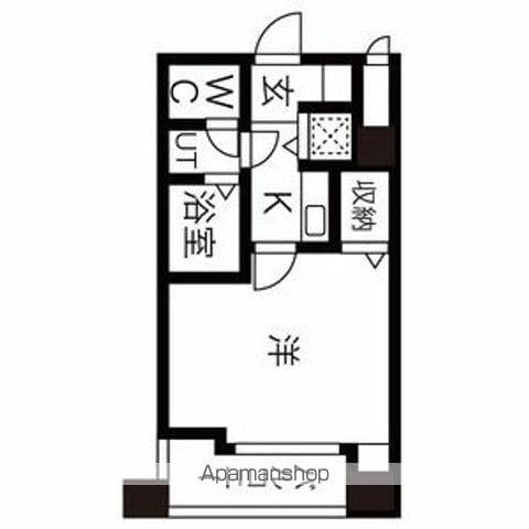 フォルビテッツァ岐阜(1K/2階)の間取り写真
