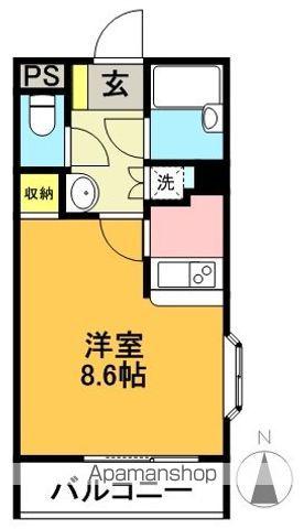 ロクサーヌ北沢(ワンルーム/3階)の間取り写真