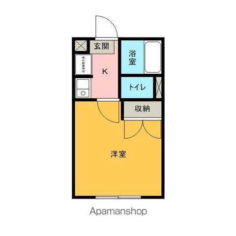 常磐線 友部駅 徒歩40分 2階建 築31年(1K/1階)の間取り写真