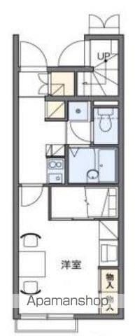 ピアヒルズ松戸(1K/1階)の間取り写真