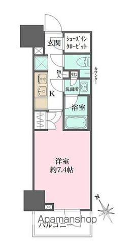 ルフォンプログレ四谷(1K/2階)の間取り写真