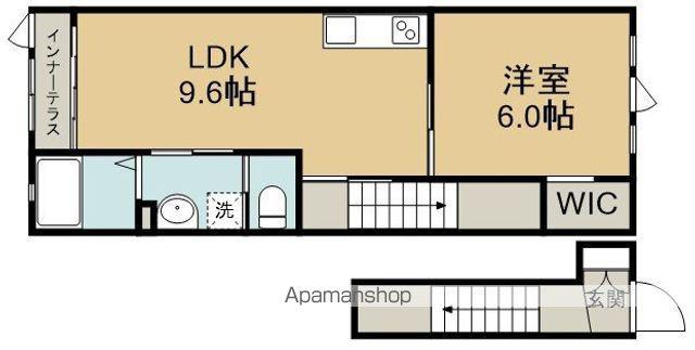 鶴ヶ島市富士見4丁目工事B(1LDK/2階)の間取り写真