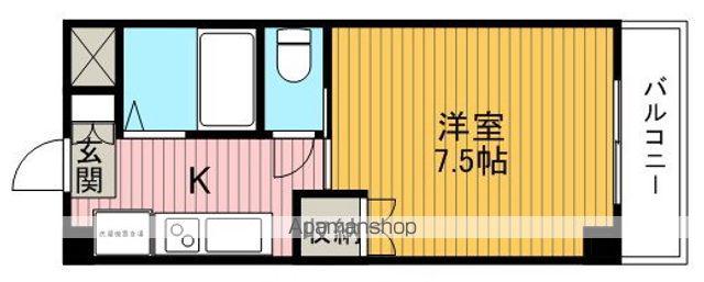 ノベラスコート蛍池(1K/3階)の間取り写真