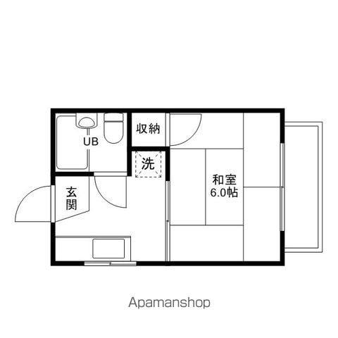 城南ハイツ(1K/2階)の間取り写真