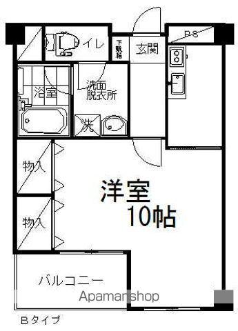 サームスコマツ(1K/5階)の間取り写真