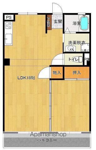 都城第2パークマンション(1LDK/5階)の間取り写真