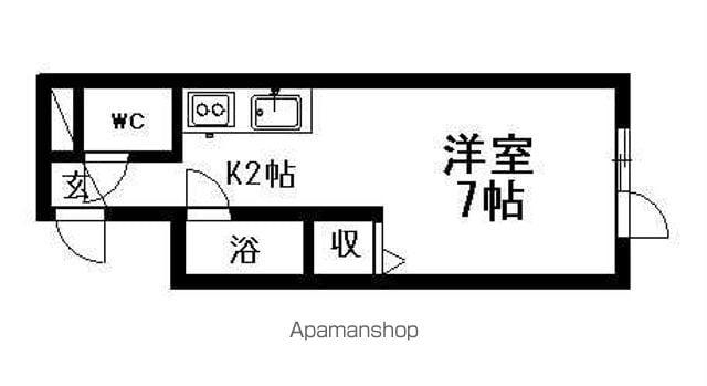 プラザイン月寒(1K/2階)の間取り写真