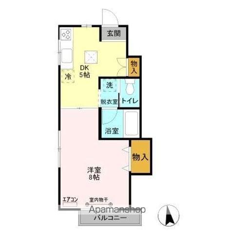 マイルーム藤V(1DK/1階)の間取り写真