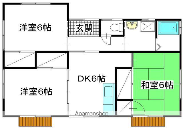 常磐線 佐和駅 徒歩26分 1階建 築37年(3DK)の間取り写真