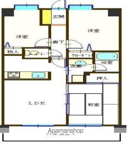 ランドステージ横濱関内(3LDK/6階)の間取り写真