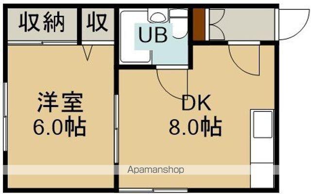 クレスト北美原(1DK/2階)の間取り写真