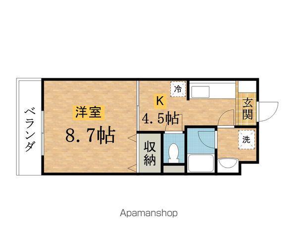 アースグローリエ(1DK/2階)の間取り写真