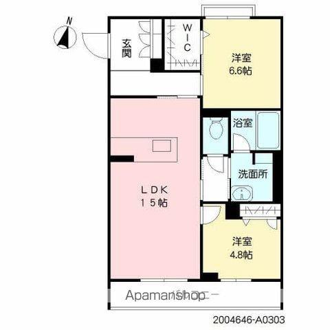 セントリビエ神宮北(2LDK/3階)の間取り写真
