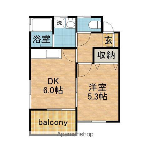 アーバニズム61(1DK/1階)の間取り写真