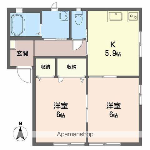 シャーメゾン野中 A棟(2K/1階)の間取り写真