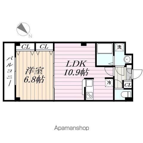 オリエンタルコート千葉中央Ⅱ(1LDK/3階)の間取り写真