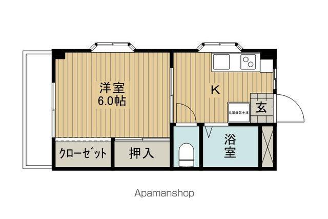 アルペンハイツ(1K/3階)の間取り写真