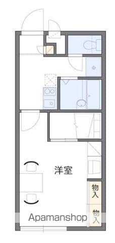 レオパレス開(1K/1階)の間取り写真