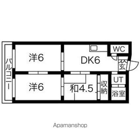 シャトー藤(3DK/3階)の間取り写真