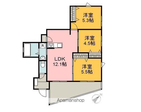 ヘーベルメゾン平和橋(3LDK/1階)の間取り写真