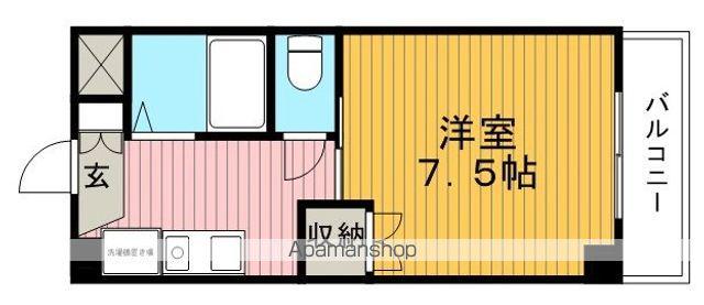 ノベラスコート蛍池(1K/2階)の間取り写真