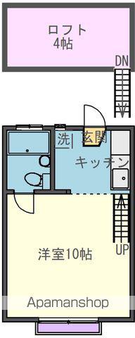 コーポ北都(ワンルーム/2階)の間取り写真