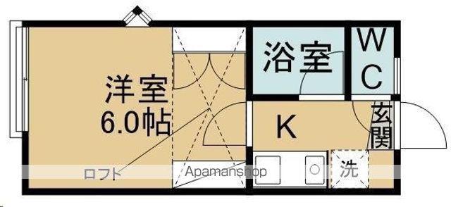 ベルトピア仙台9(1K/2階)の間取り写真