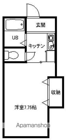 サンハイム湘南(1K/1階)の間取り写真