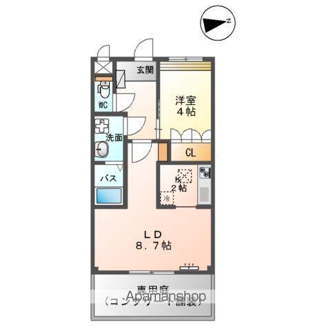 フォレストヴィラ(1LDK/1階)の間取り写真