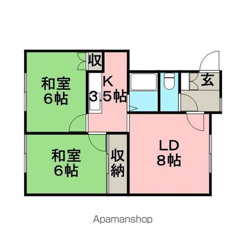 サンシャイン21A(2LDK/2階)の間取り写真