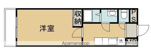 WINDOM上野西(1K/1階)の間取り写真