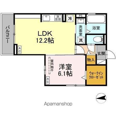 フェリシアーク(1LDK/2階)の間取り写真