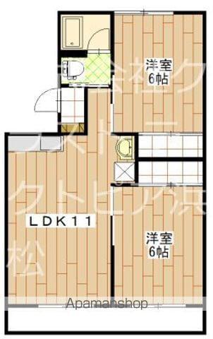 マンション110(2LDK/2階)の間取り写真