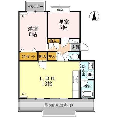 ピュアハイツ(2LDK/3階)の間取り写真