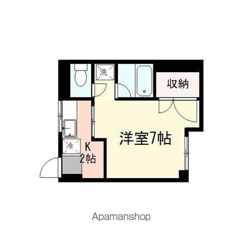 ジュネパレス(1K/4階)の間取り写真