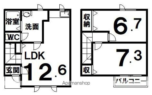 メゾン コライユ(2LDK/1階)の間取り写真